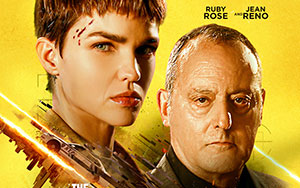 Official poster of Ruby Rose & Jean Reno`s action film, `The Doorman`